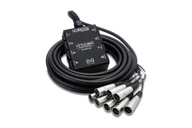 Hosa 'Little Bro' 8-channel Sub Snake - 25ft (SH8X025)