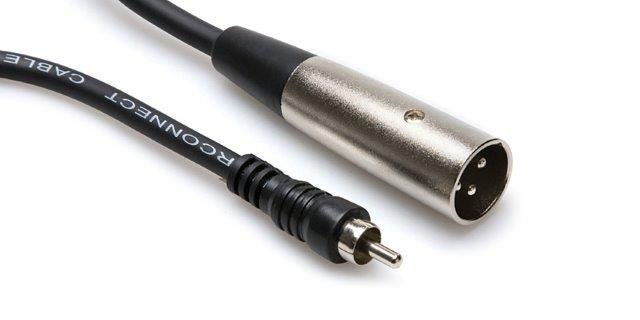 Hosa XLR M - RCA Cable - 10ft (XRM110)