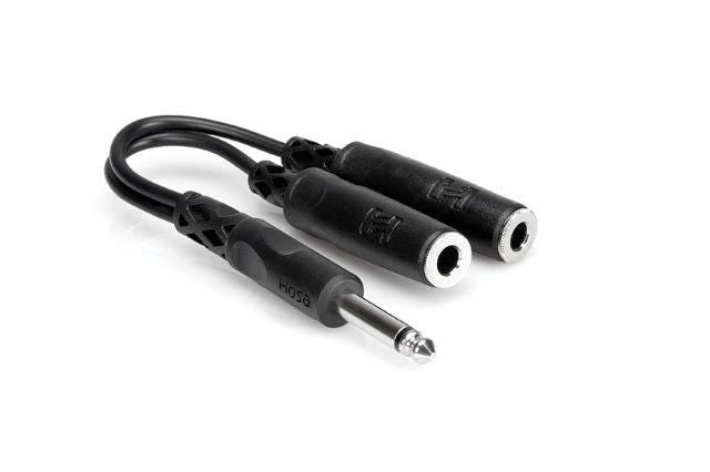 Hosa Mono 1/4" Jack - Dual 1/4" Socket Signal Splitter (YPP111)