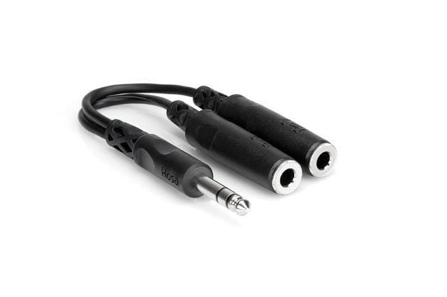 Hosa Stereo 1/4" Jack - Dual 1/4" TRS Socket Signal Splitter (YPP118)