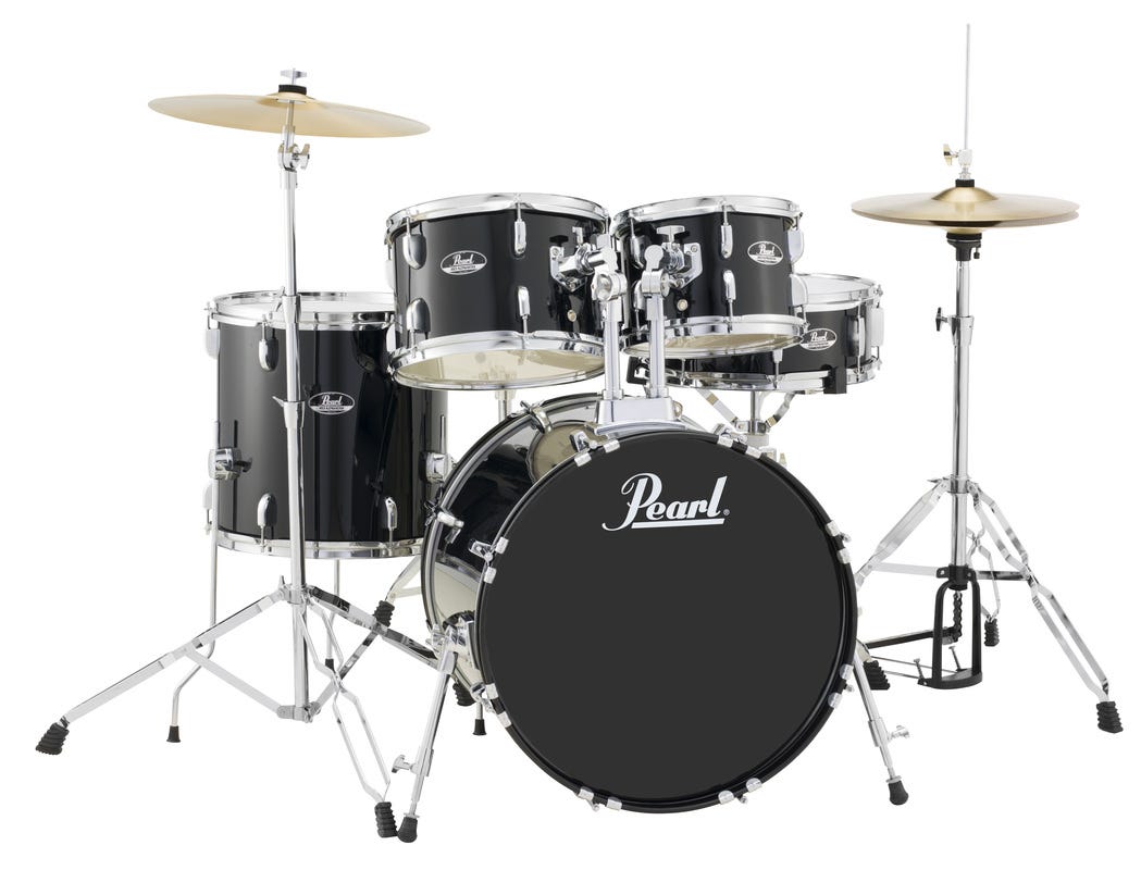 Pearl Roadshow Drum Package w/Cymbals and Hardware - Black