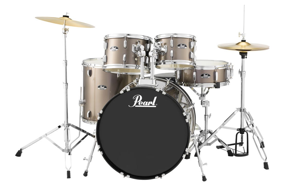 Pearl Roadshow Drum Package w/Cymbals and Hardware - Bronze Metallic