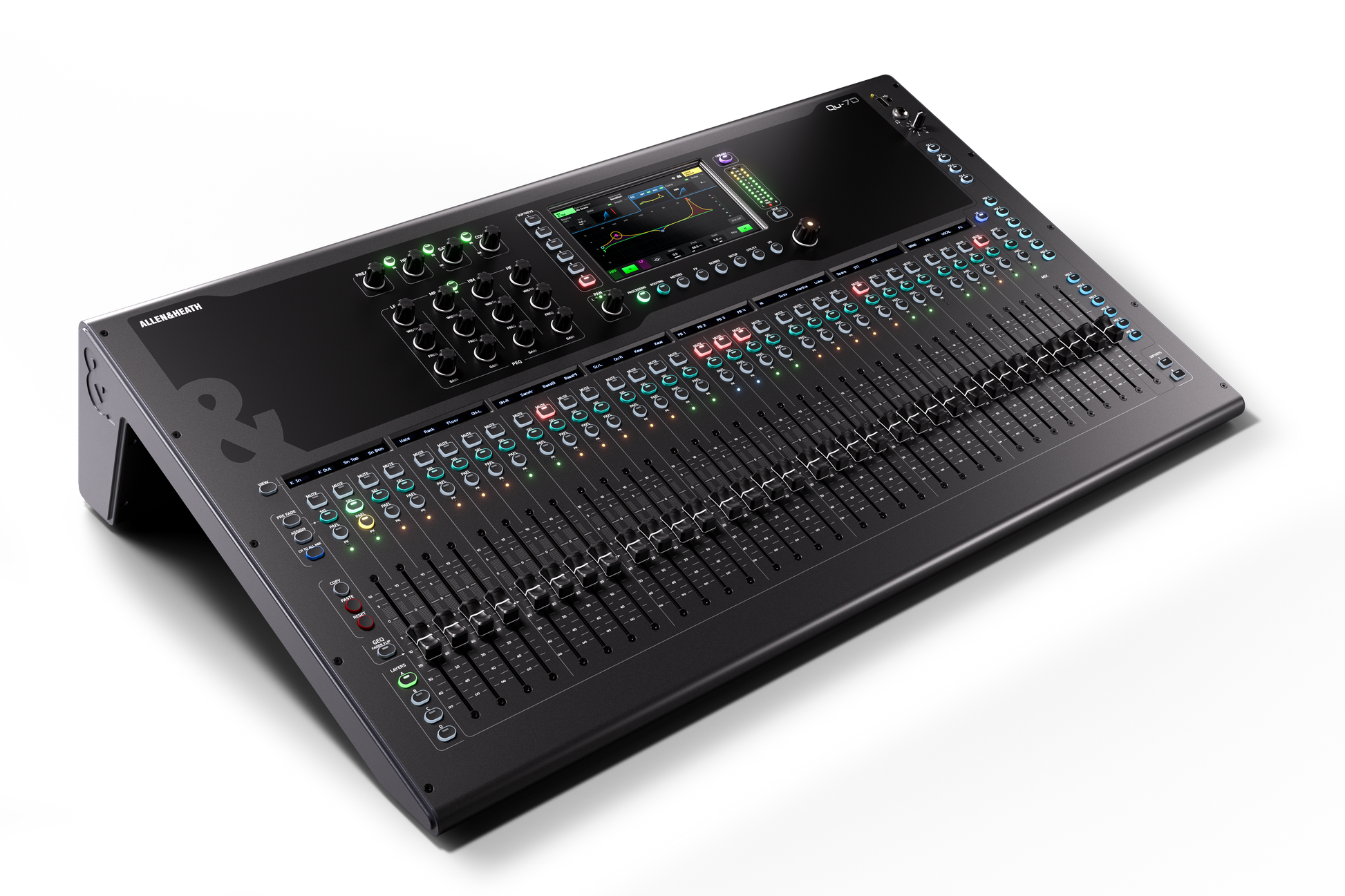 Allen and Heath Qu7D 32ch 96kHz mixer - 33 faders, 32/20 local I/O, 6FX, 16x16 Dante
