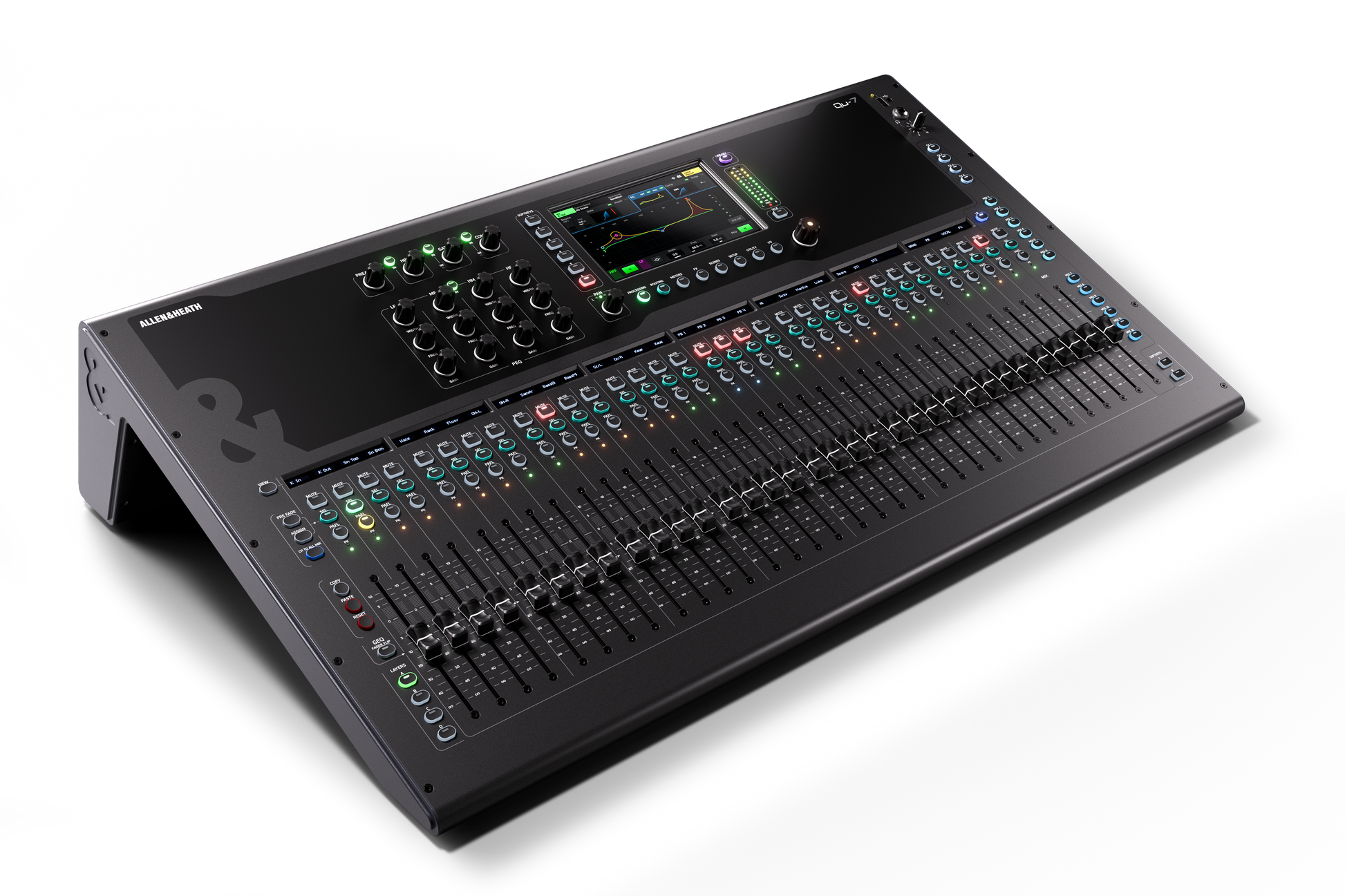 Allen and Heath Qu7 32ch 96kHz mixer - 33 faders, 32/20 local I/O, 6FX