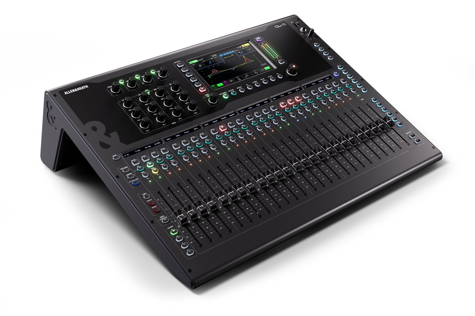 Allen and Heath Qu6 32ch 96kHz mixer - 25 faders, 24/16 local I/O, 6FX