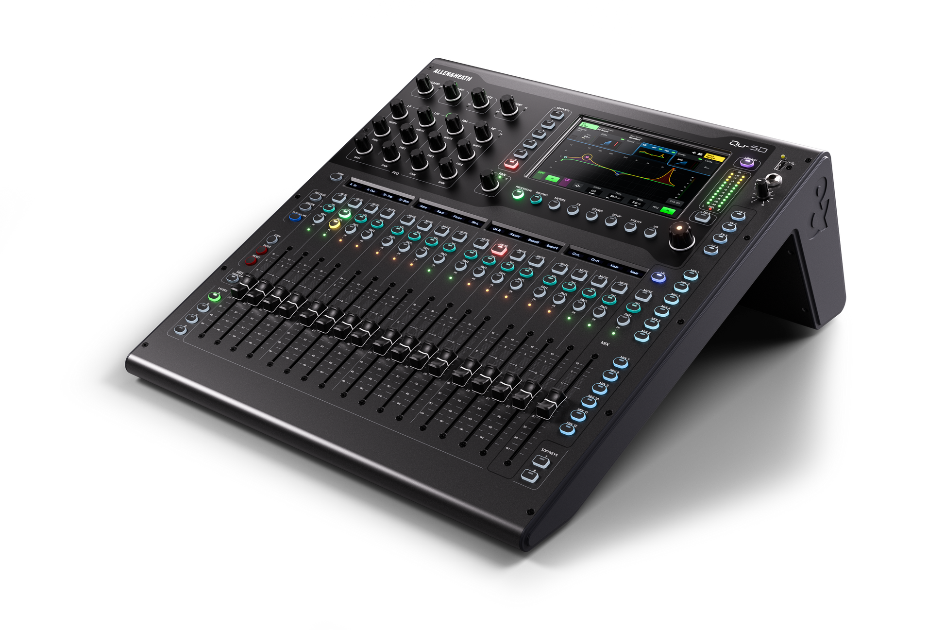 Allen and Heath Qu5D 32ch 96kHz Mixer - 17 faders, 16/12 local I/O, 6FX, 16x16 Dante, rackmountable