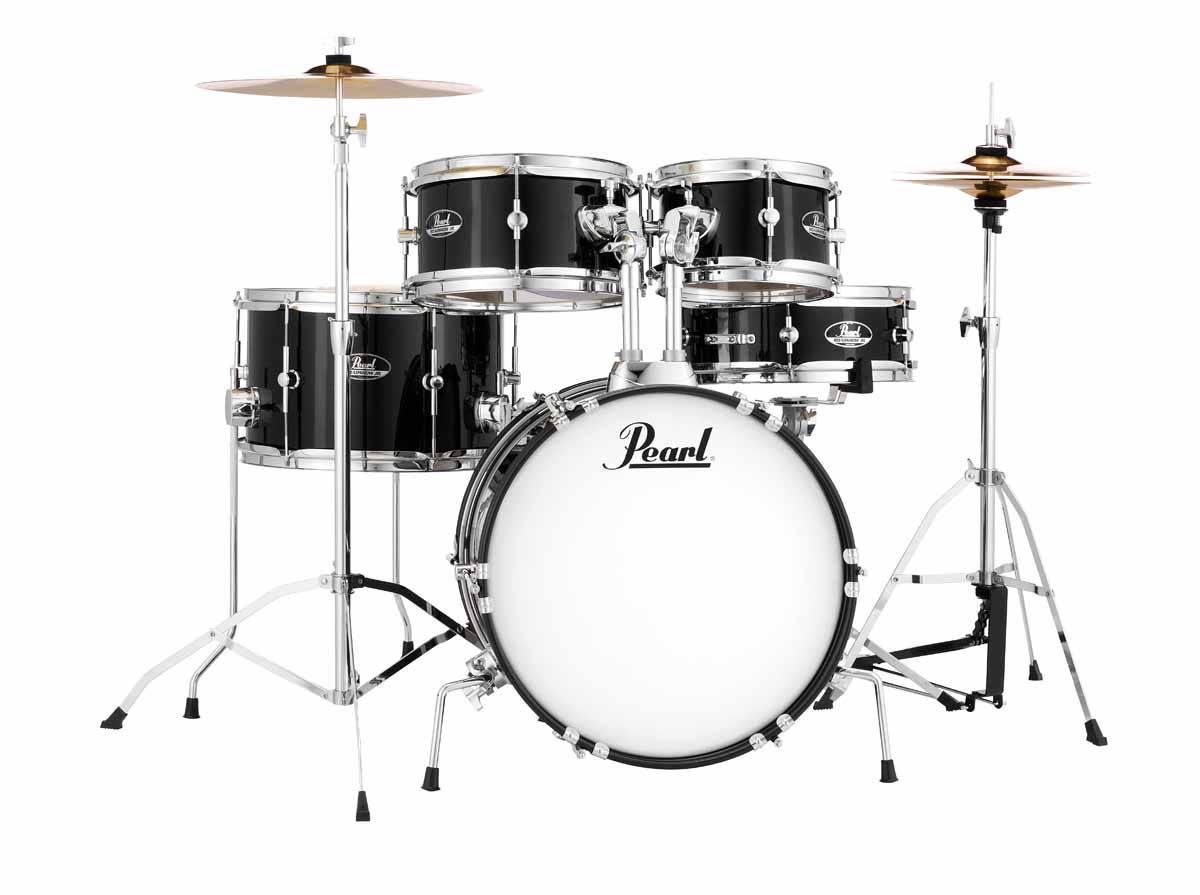 Pearl Roadshow Junior Drum Kit w/Cymbals - Jet Black