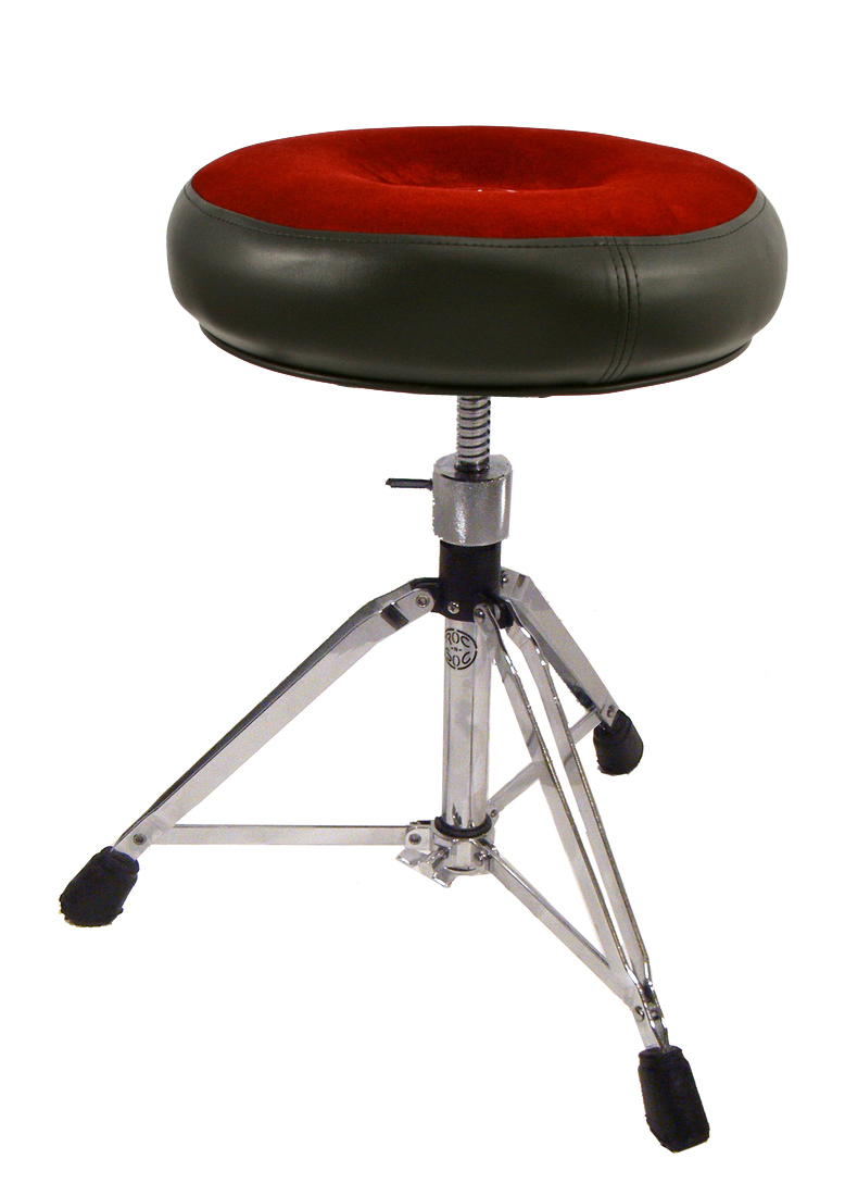 Roc-N-Soc Drum Throne - Manual Spindle w/ Round RED Seat (MSRR)