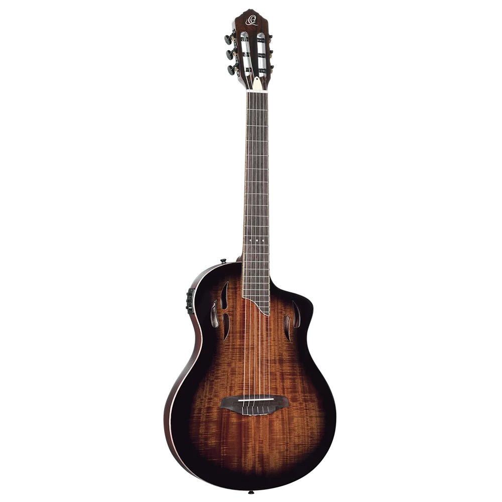 Ortega TourPlayer Electric Nylon String Guitar - Acacia Burst (RTPDLX-ACA)