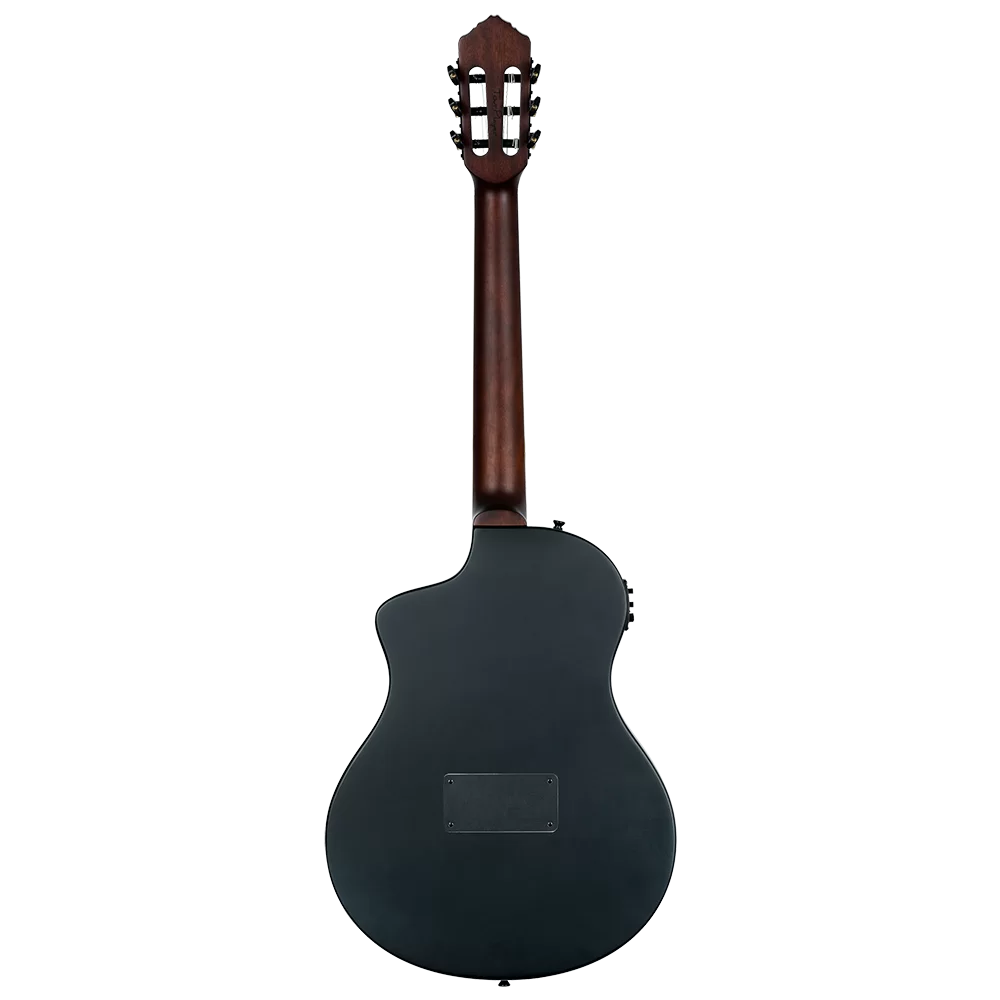 Ortega TourPlayer Electric Nylon String Guitar - Satin Black (RTPSTD-SBK)