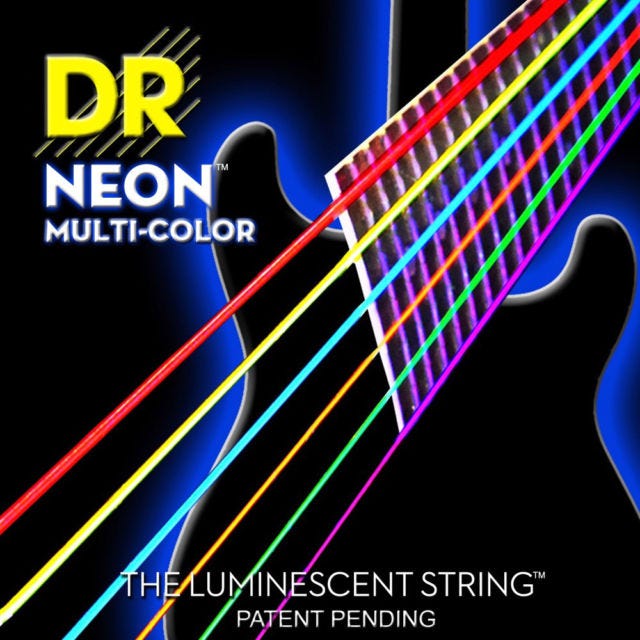 DR Strings 'Neon' Multi-Colour Electric Strings - 9-42