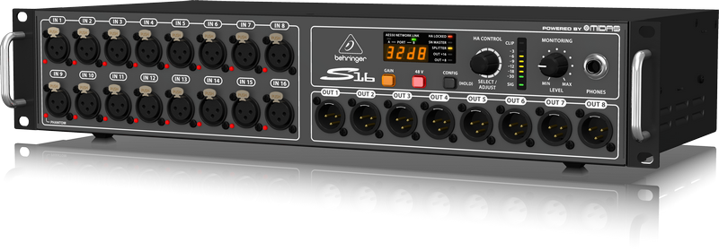 BEHRINGER S16 DIGITAL SNAKE INTERFACE w/ MIDAS PREAMPS