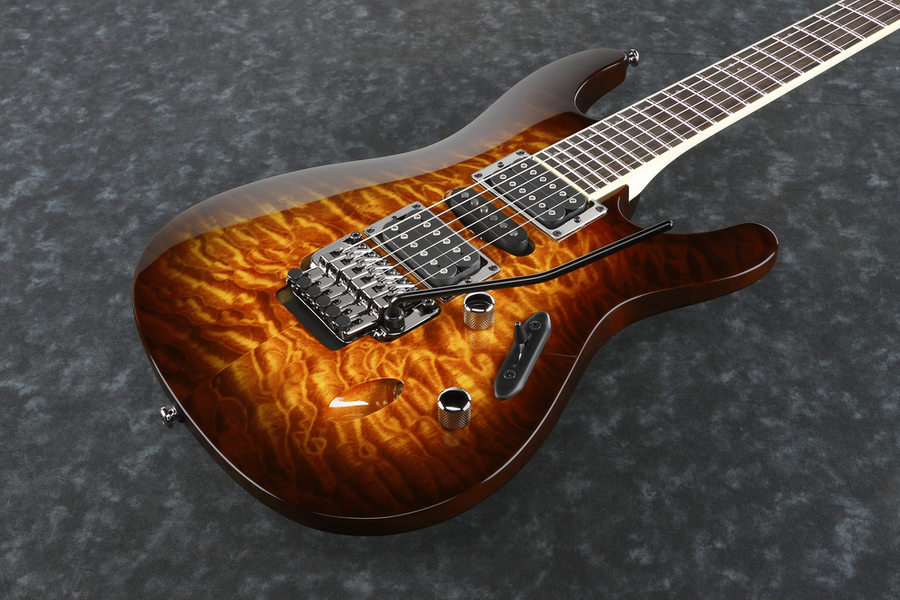Ibanez S670QM Electric Guitar - Dragon Eye Burst