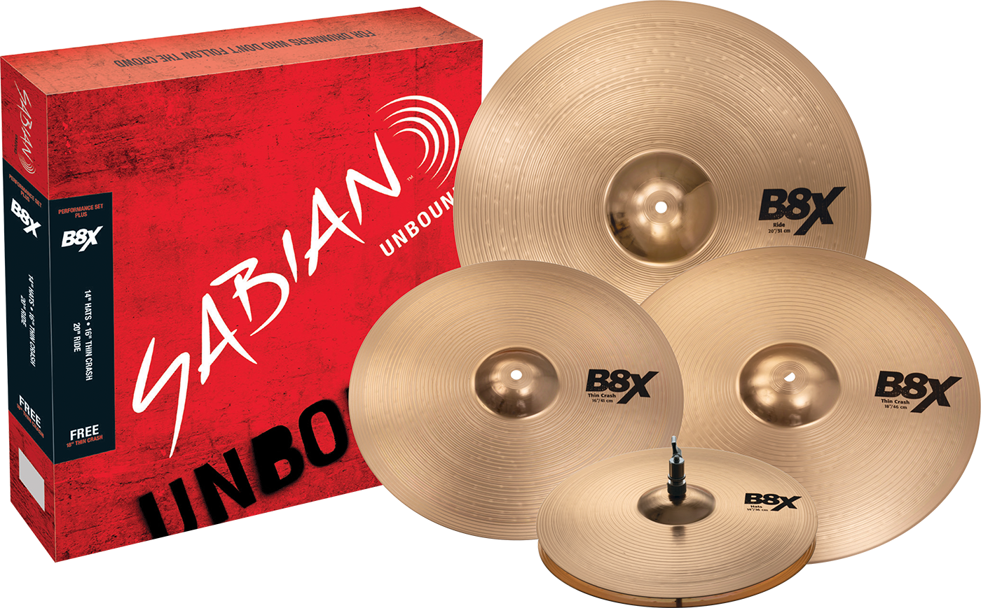 Sabian B8X Performance Set Plus Cymbal Pack (45003XG)