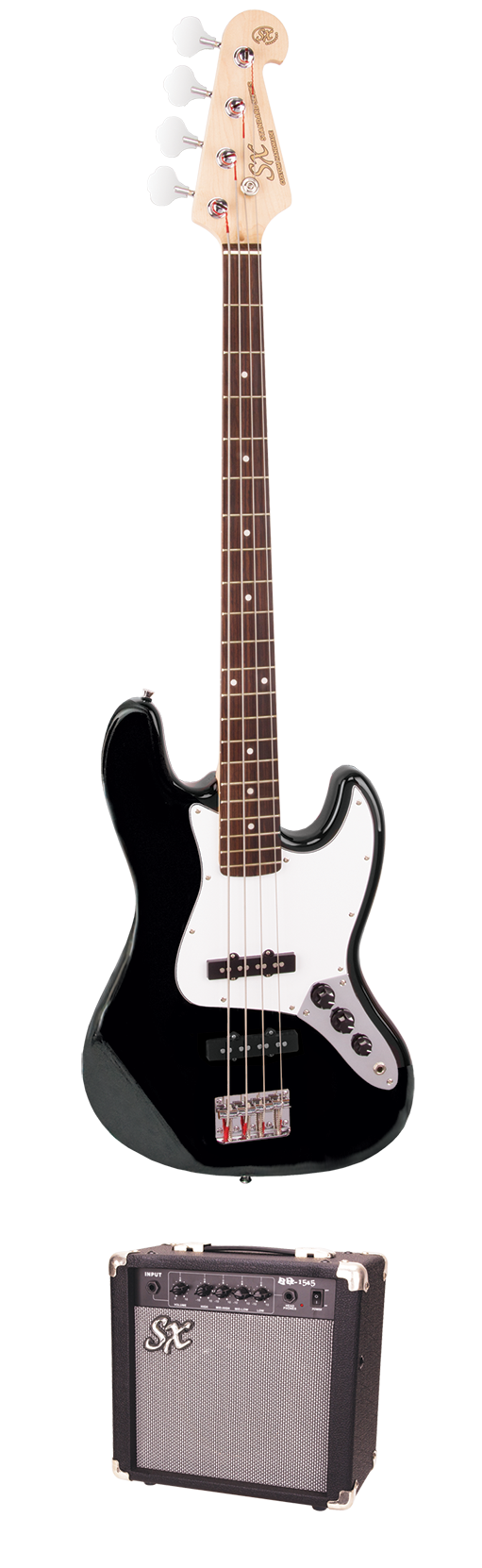 SX SB1SKB "JB" Style Bass Package - Black