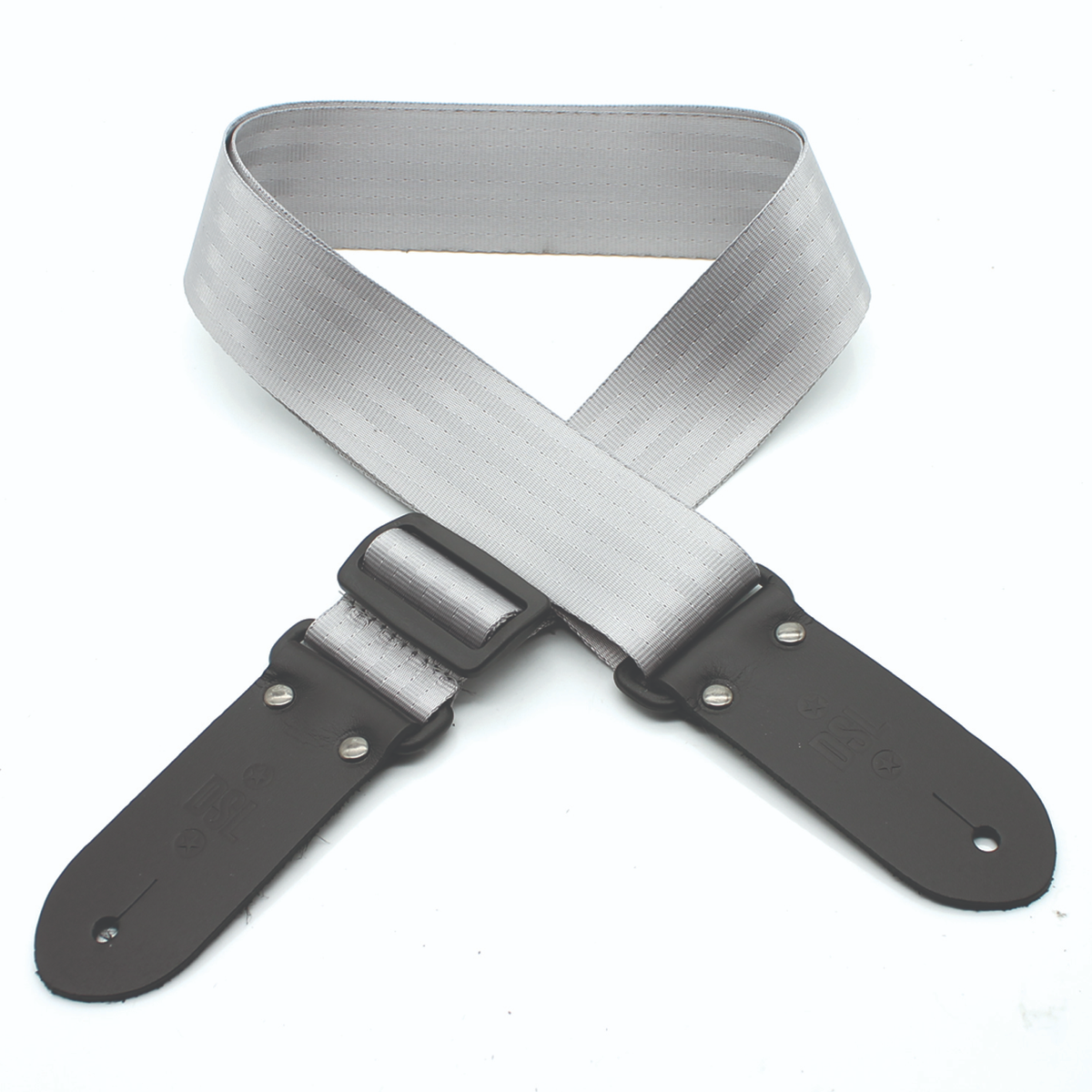 DSL 2" Seatbelt Guitar Strap - SILVER