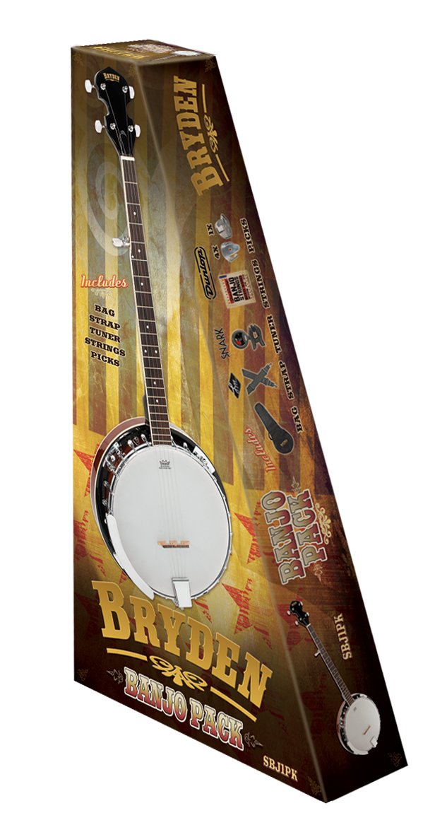 Bryden 5-String Banjo Package - Tobacco Sunburst