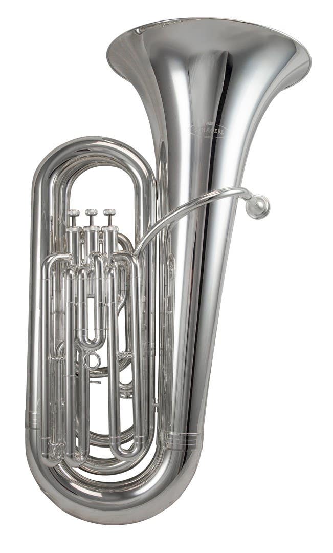 Schagerl SLBB800S 3-Valve 3/4 Size Bb Tuba - Silver Plate