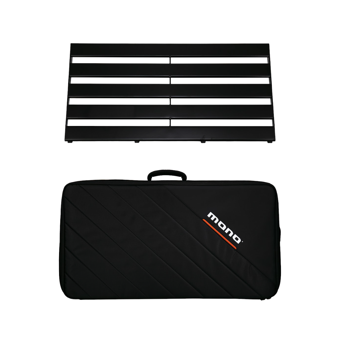 Mono Pedalboard Rail LARGE - Black + Stealth Club Accessory Case