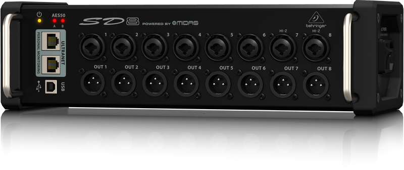 BEHRINGER SD8 STAGE BOX INTERFACE w/ MIDAS PREAMPS