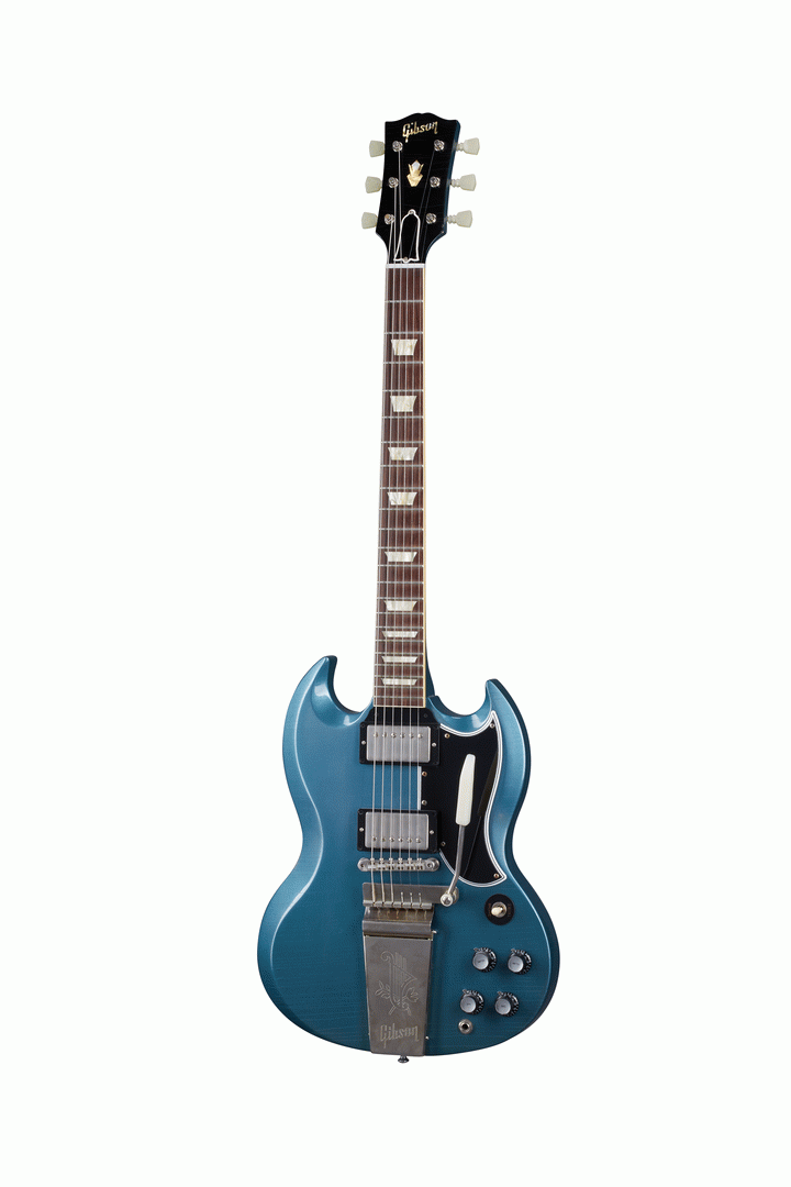 Gibson Murphy Lab 1964 SG Standard w/Maestro Vibrola w/Case - Ultra Light Aged Pelham Blue