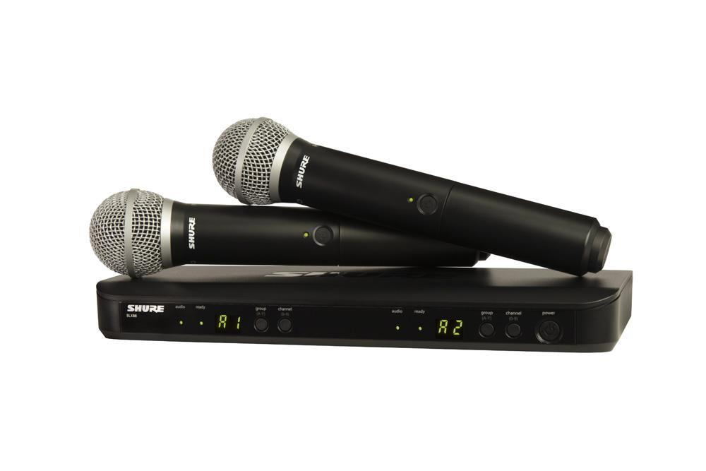 Shure BLX288 Dual PG58 Wireless Handheld System (662-686Mhz)