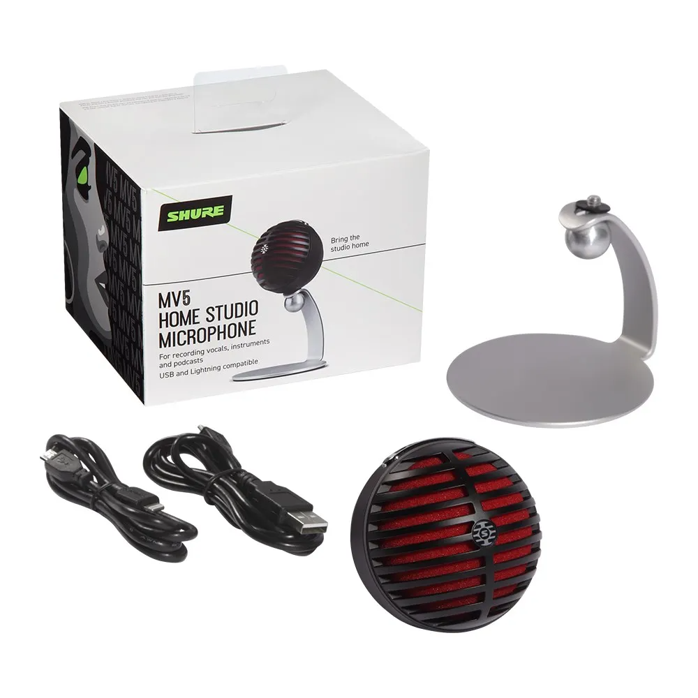 Shure Motiv MV5-B-DIG Digital Condenser Microphone - Black