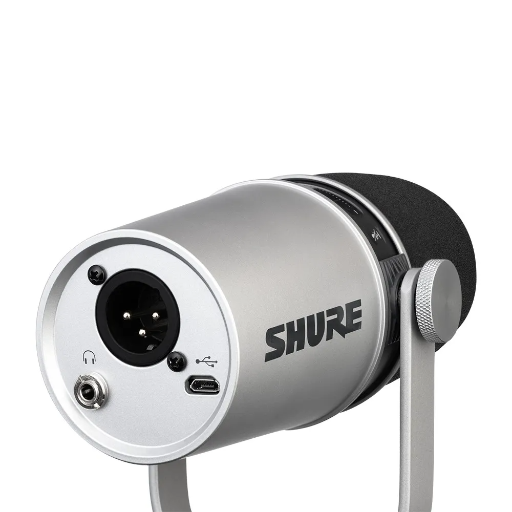 Shure MV7 Podcast Microphone w/USB + XLR Connectivity - Silver