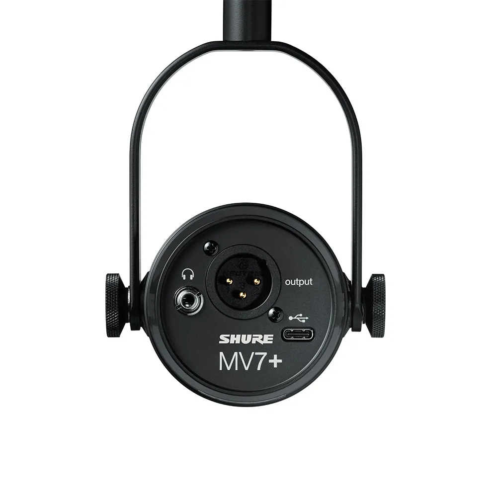 Shure Motiv MV7+ Podcast Microphone Dual-Output Cardioid Dynamic w/ XLR + USB - Black