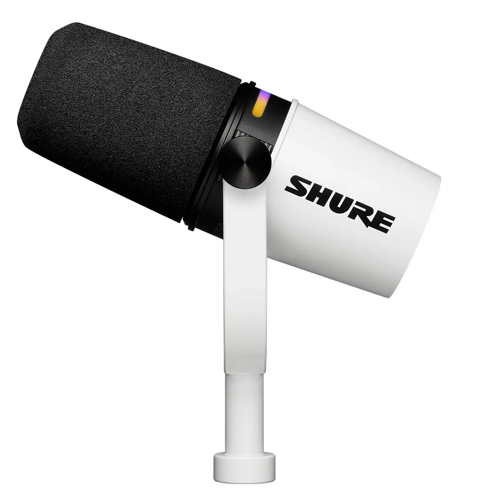 Shure Motiv MV7+ Podcast Microphone Dual-Output Cardioid Dynamic w/ XLR + USB - White