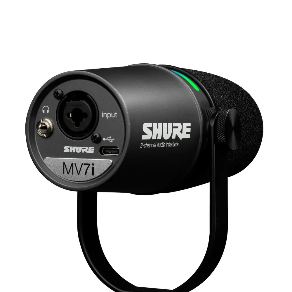 Shure MV7i USB Smart Microphone w/XLR + Headphone Connectivity