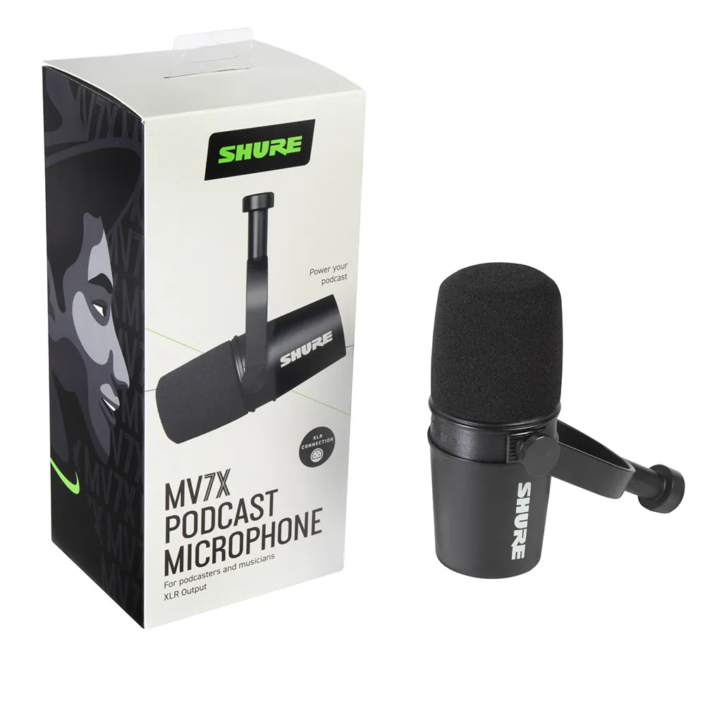 Shure Motiv MV7X XLR Podcast Microphone - Black