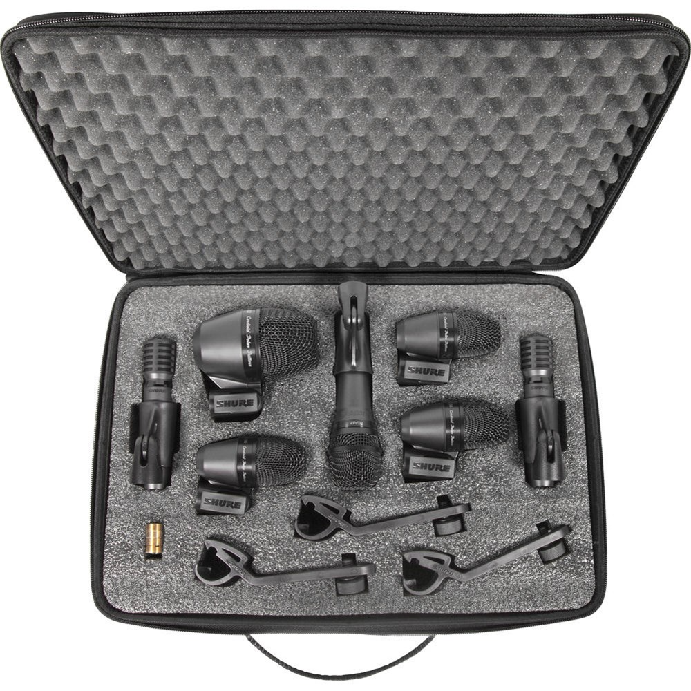 Shure PGADRUMKIT7 7-piece Drum Microphone Pack w/Case + Cables
