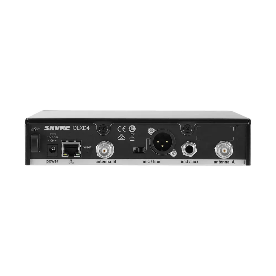 Shure QLXD4H53 Digital Wireless Receiver 534-598Mhz