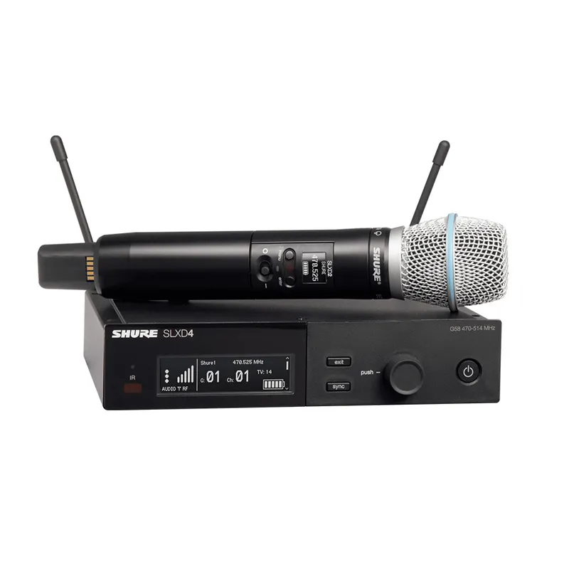 Shure SLXD24B87H57 Wireless Dig Handheld System Slxd2 Tx Beta87A Mic Slxd4 Rx Frequency H57 = 520-564Mhz