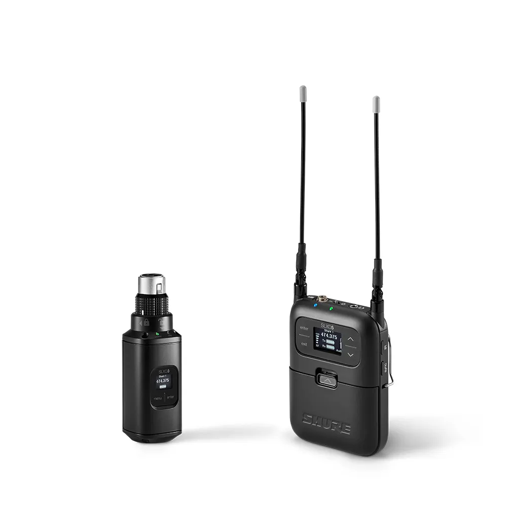 Shure Portable Digital Wireless Bodypack System SLXD3 Tx - SLXD5 Rx - Frequency H57 = 520-564MHz