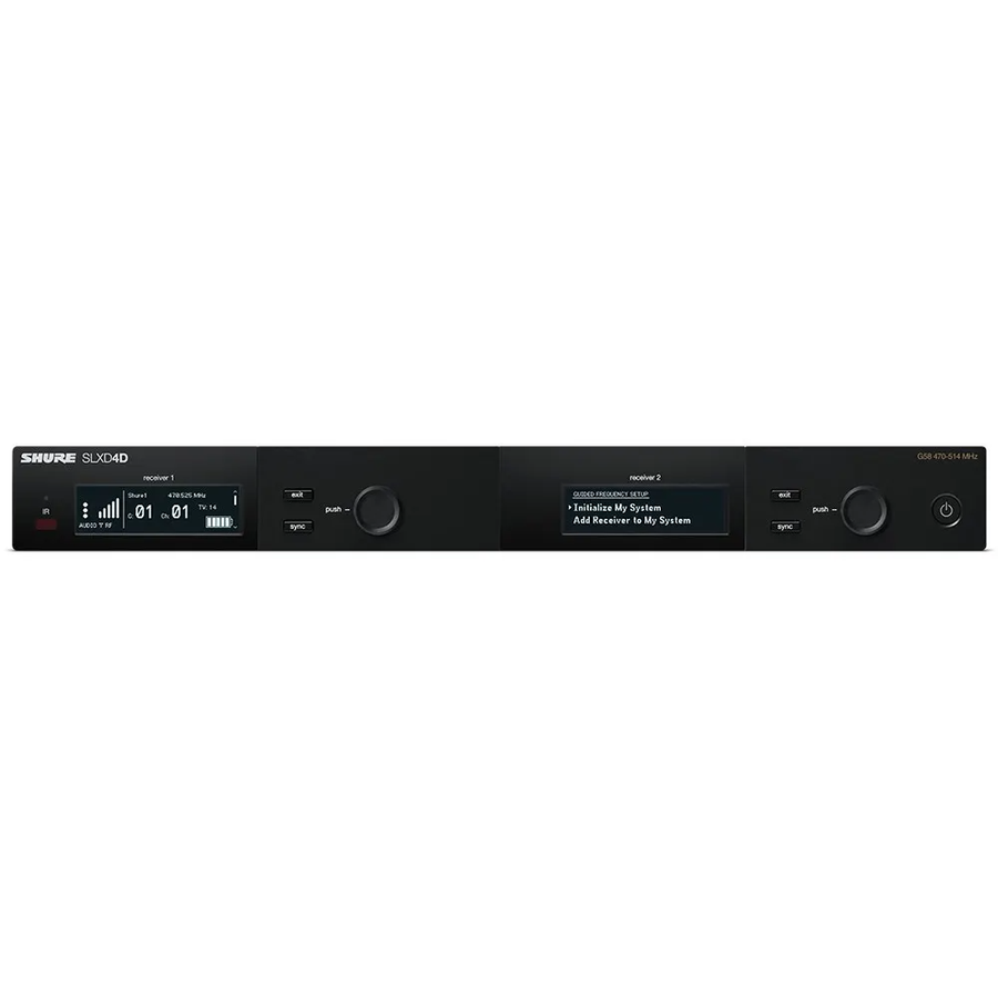 Shure SLXD4DH57 Wireless Digital Receiver Dual Channel (Freq. H57 = 520-564Mhz)