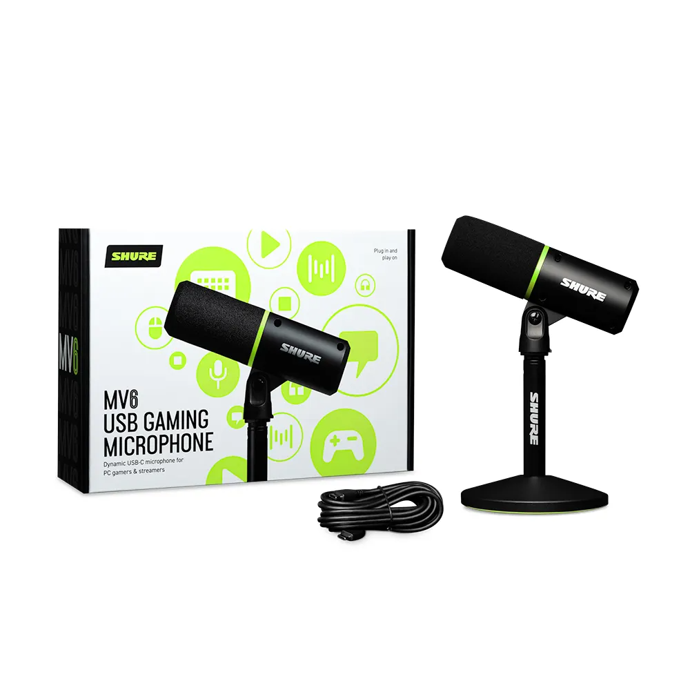 Shure MV6 Cardioid USB Gaming Microphone