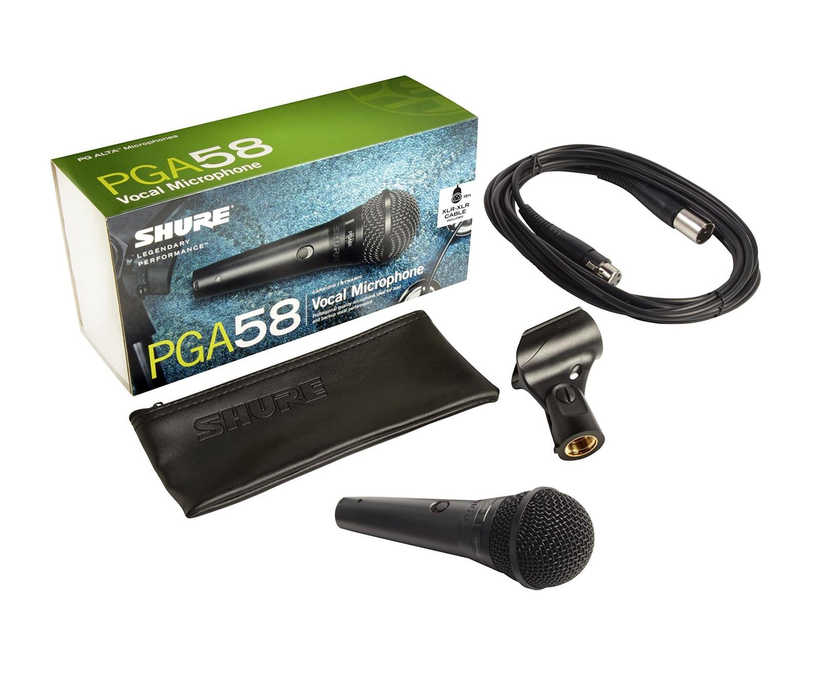 Shure PGA58XLR Dynamic Microphone w/XLR Cable