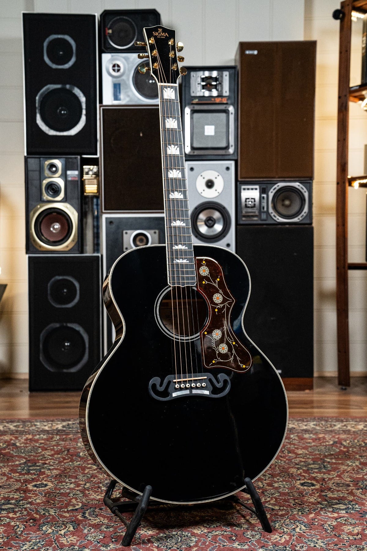 Sigma GJM-SG200BK Jumbo Acoustic Guitar - Black