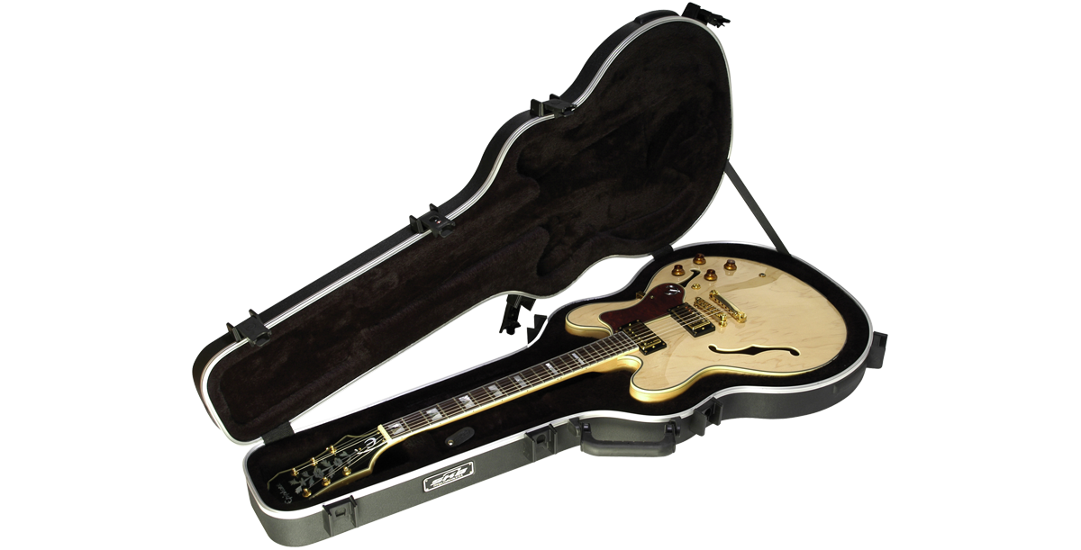 SKB ES-335 Style Guitar Case - Black (Guitar not included)