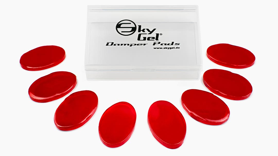 SkyGel Drum Damper Pads - Volcano Red (8pk)