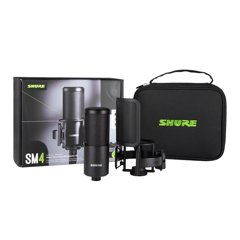 Shure SM4 Home Recording Microphone Kit w/ Hard Mount and Case