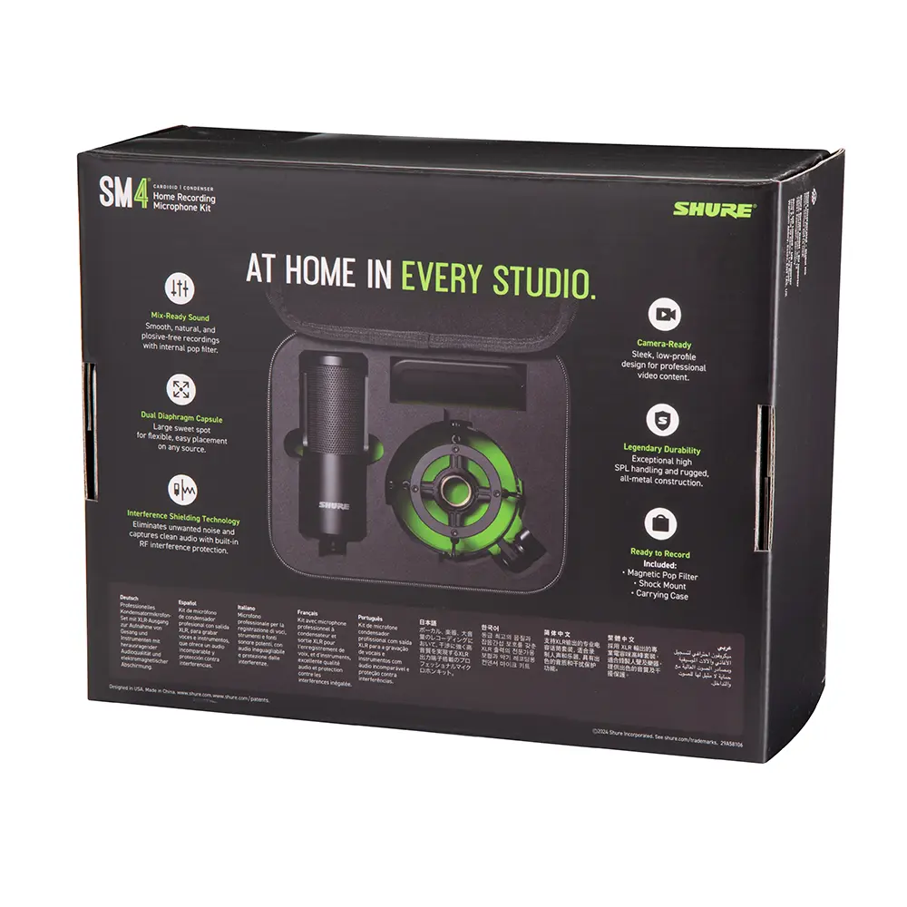 Shure SM4 Home Recording Microphone Kit w/ Hard Mount and Case