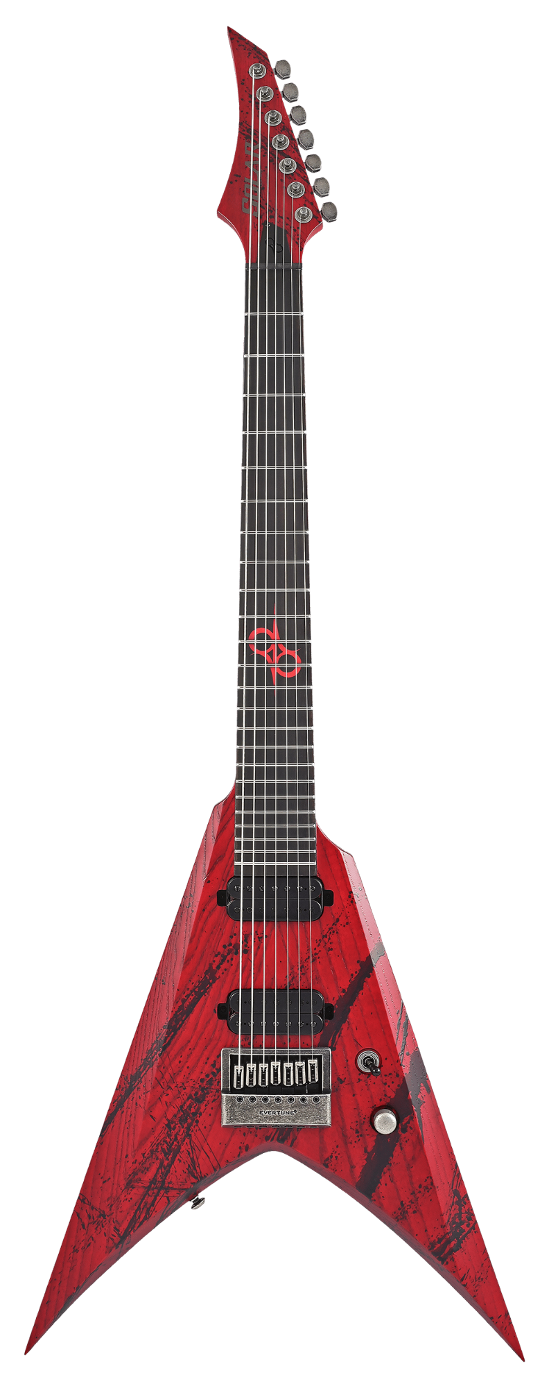 Solar V1.7 Canibalismo 7-String Electric Guitar  - Blood Red Open Pore