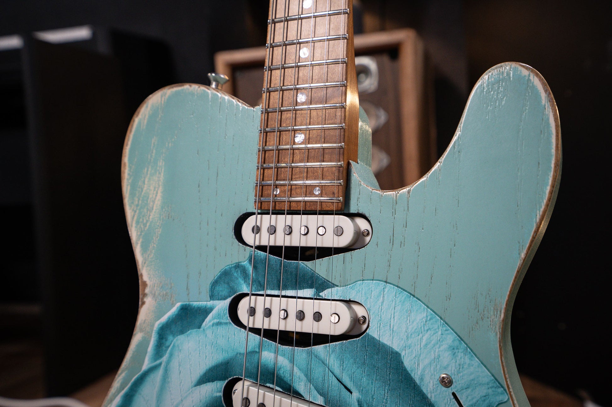 Paoletti Nancy Loft SSS Electric Guitar - White Surf (Designed by Dave Kilminster)