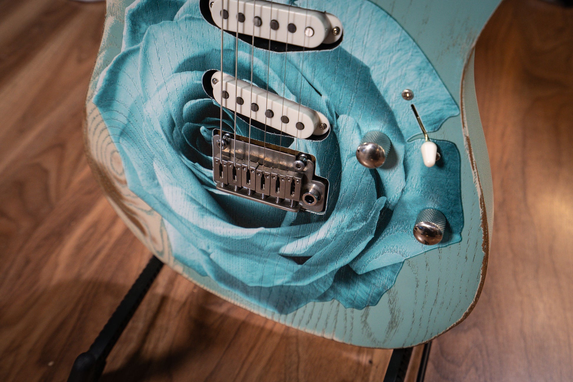 Paoletti Nancy Loft SSS Electric Guitar - White Surf (Designed by Dave Kilminster)