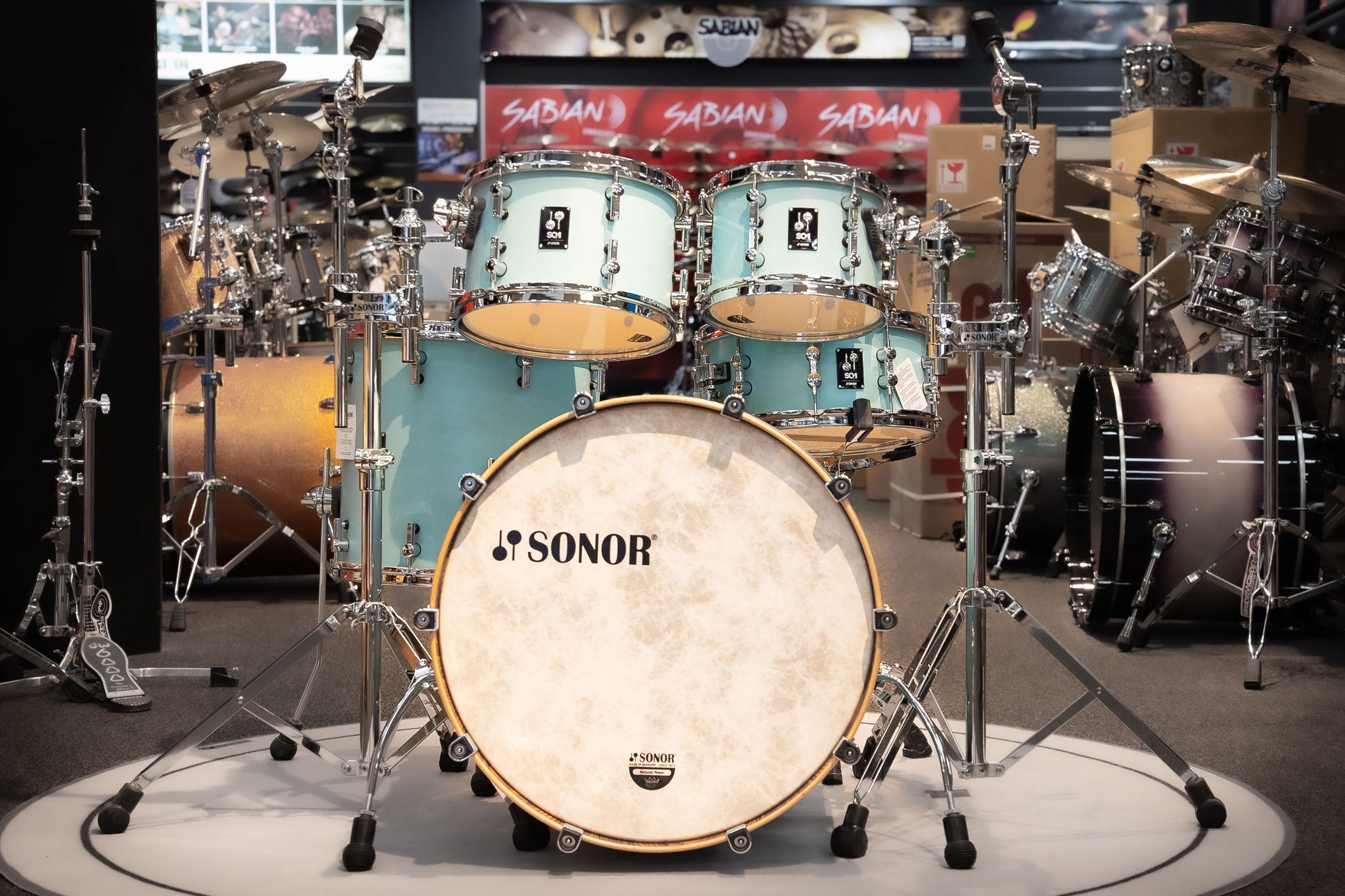 Sonor SQ1 Series 5-pc Drum Kit - Shell Pack - Cruiser Blue