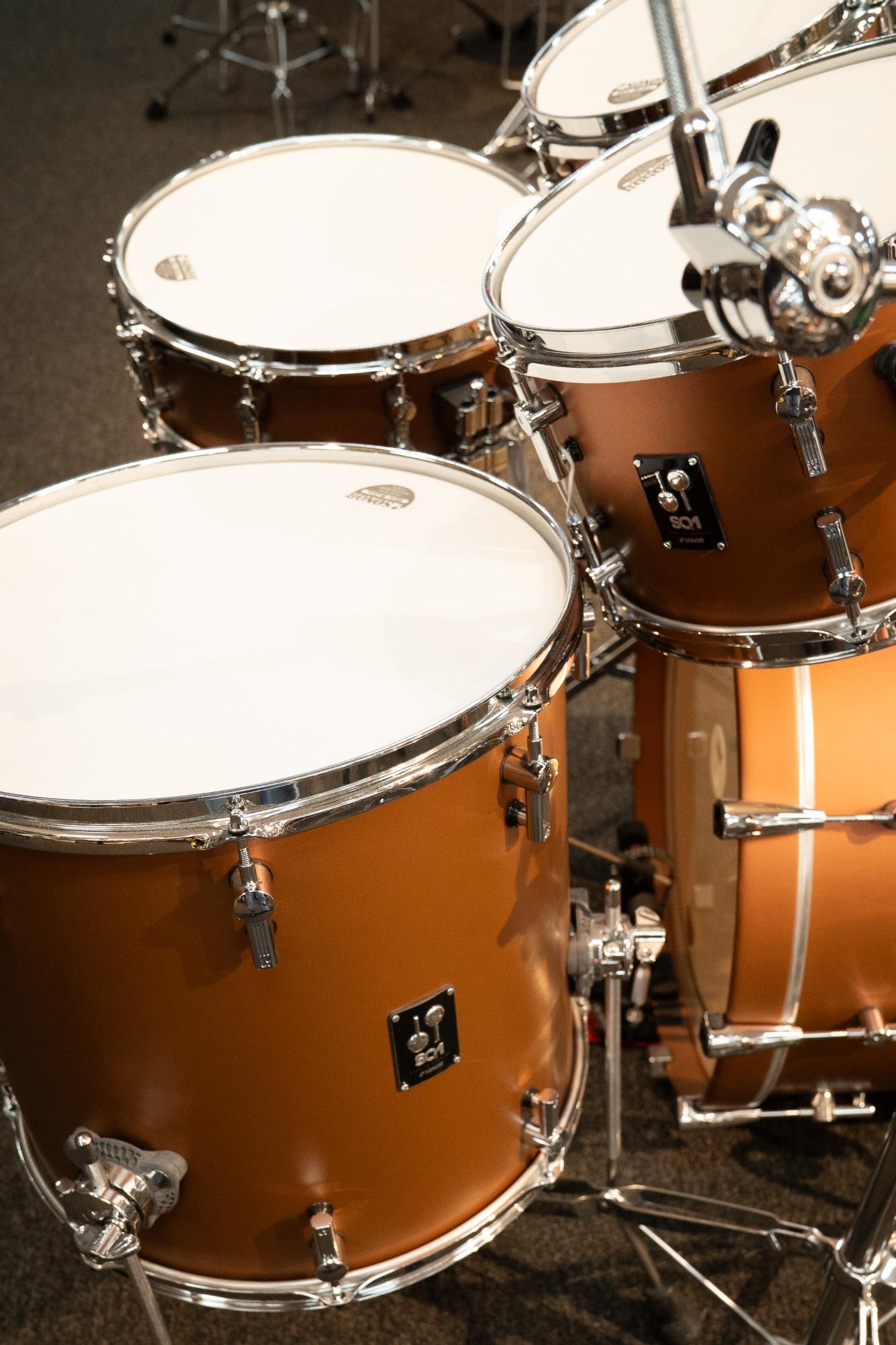 Sonor SQ1 4pc Drum Kit - Shell Pack No Snare - Satin Copper Brown (SCB)