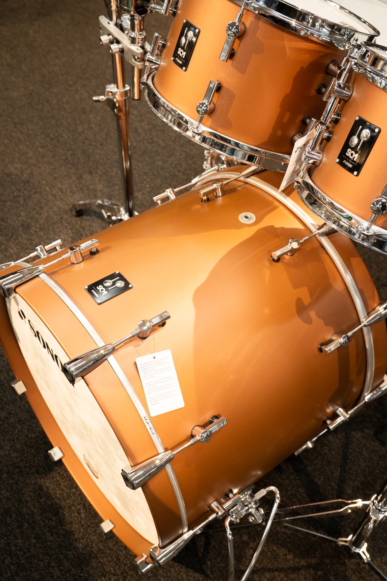 Sonor SQ1 4pc Drum Kit - Shell Pack No Snare - Satin Copper Brown (SCB)